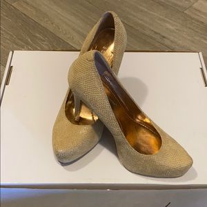 BCBG nude color high heels